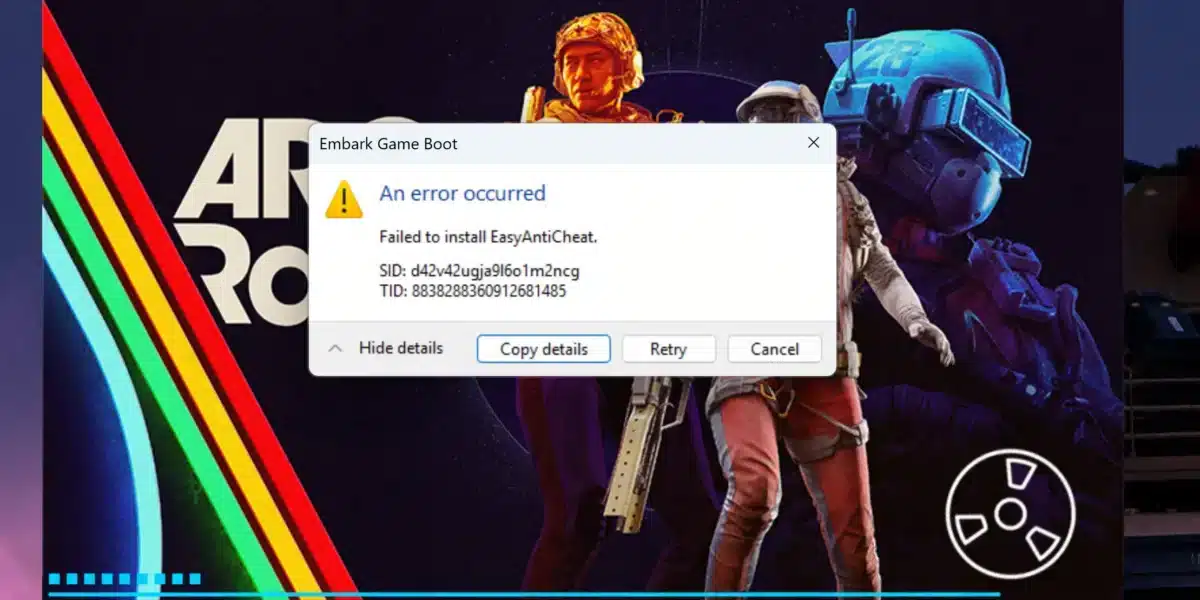 Arc Raiders Embark Game Boot Error