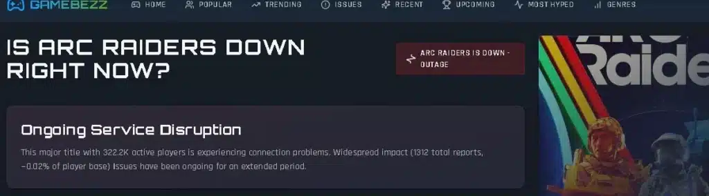 ARC Raiders Server Issues