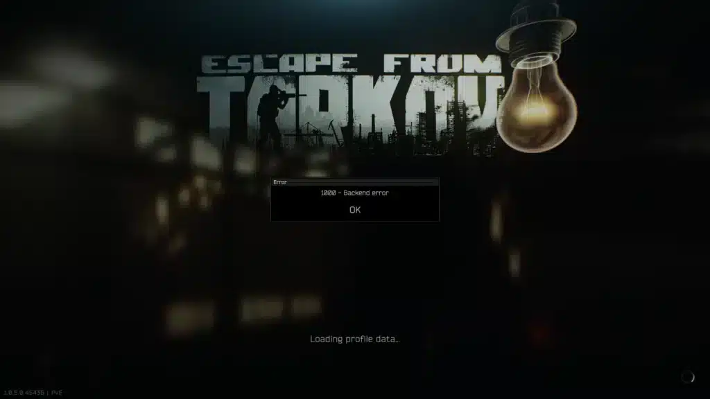 Current image: Escape From Tarkov Backend Error 1000