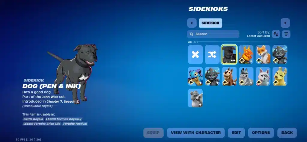 Current image: John Wick's Dog Fortnite