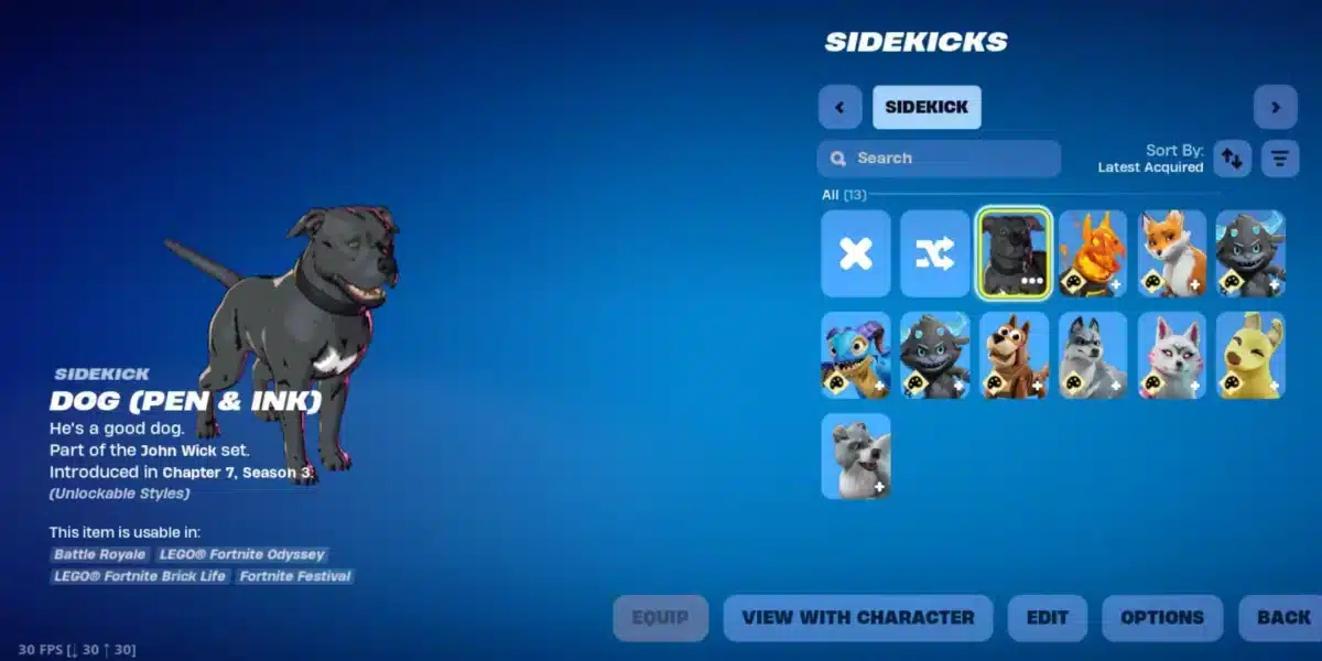 John Wick's Dog Fortnite