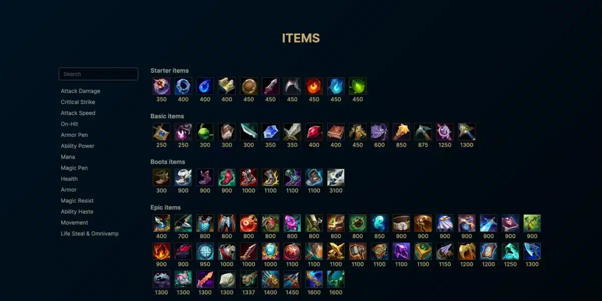 League Of Legends Builds