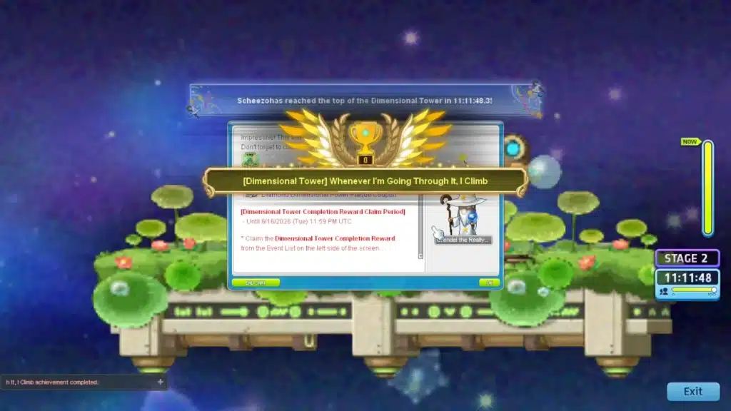 Current image: MapleStory Dimensional Tower