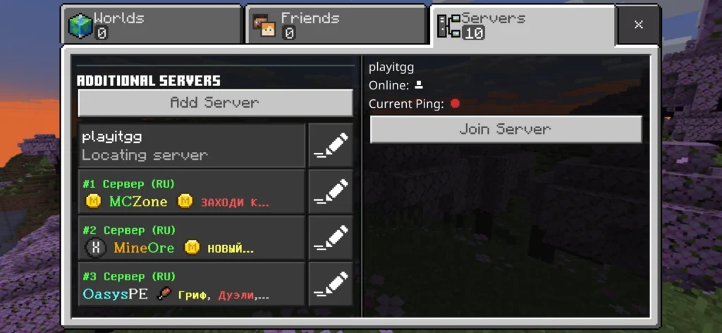 Minecraft Server Ping