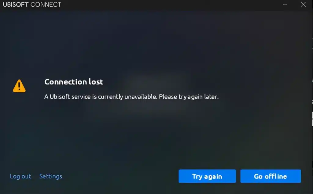 Ubisoft Connect Connection Lost