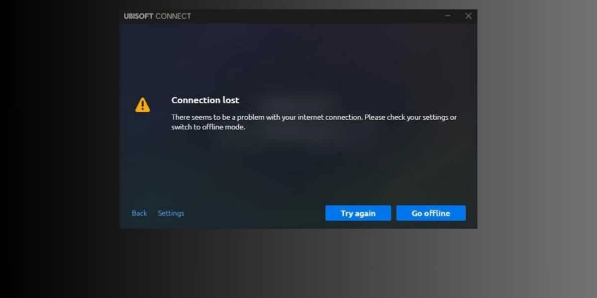 Ubisoft Connect Connection Lost