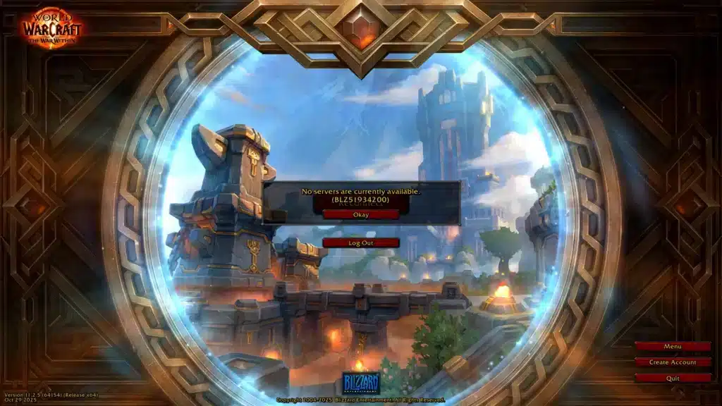 Current image: World Of Warcraft Server Issues
