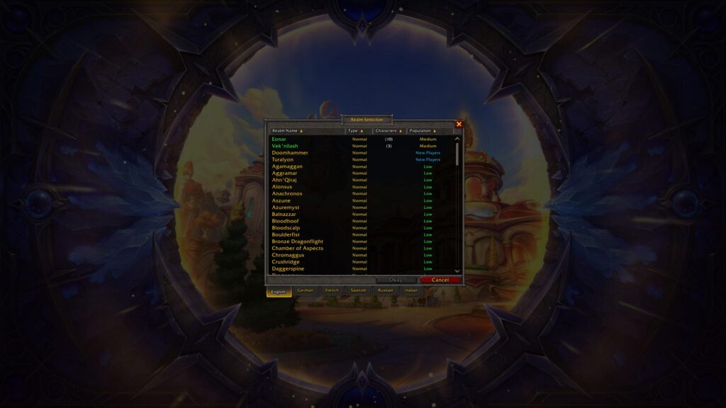 World Of Warcraft Server Issues