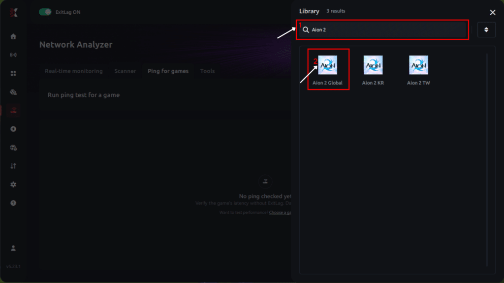 Aion 2 Ping Test