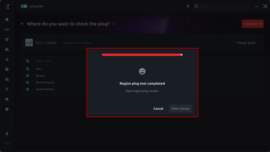 Aion 2 Ping Test