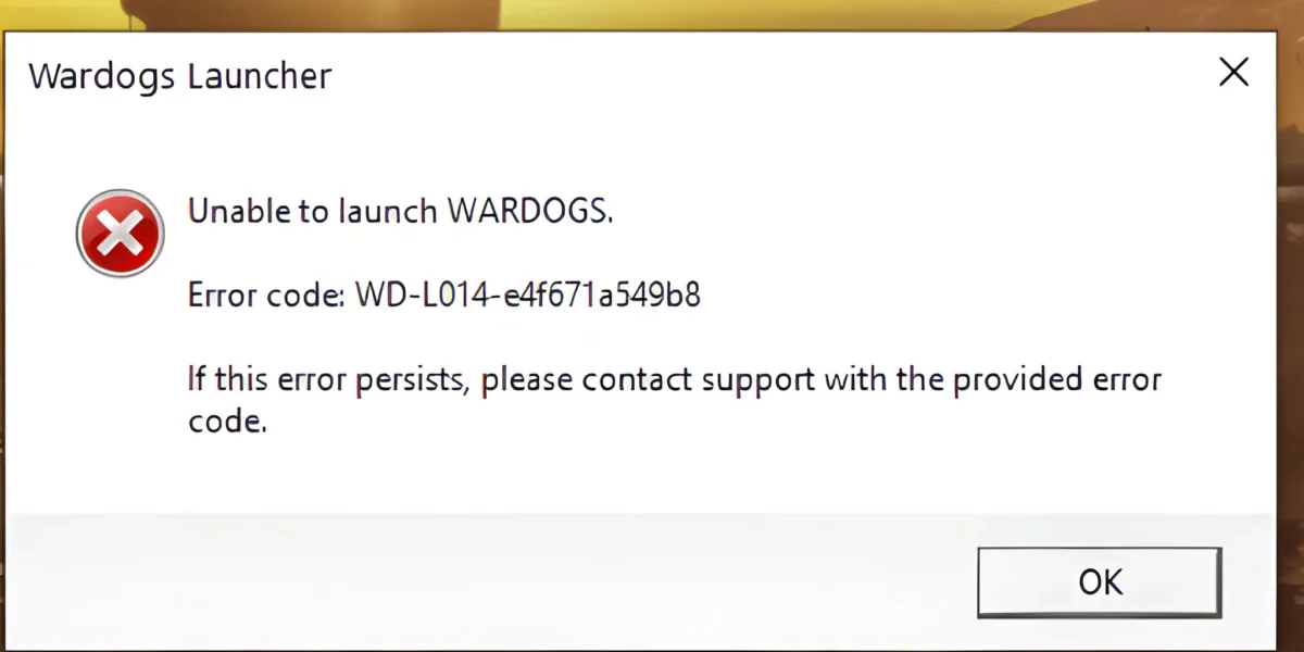 Unable To Launch Wardogs