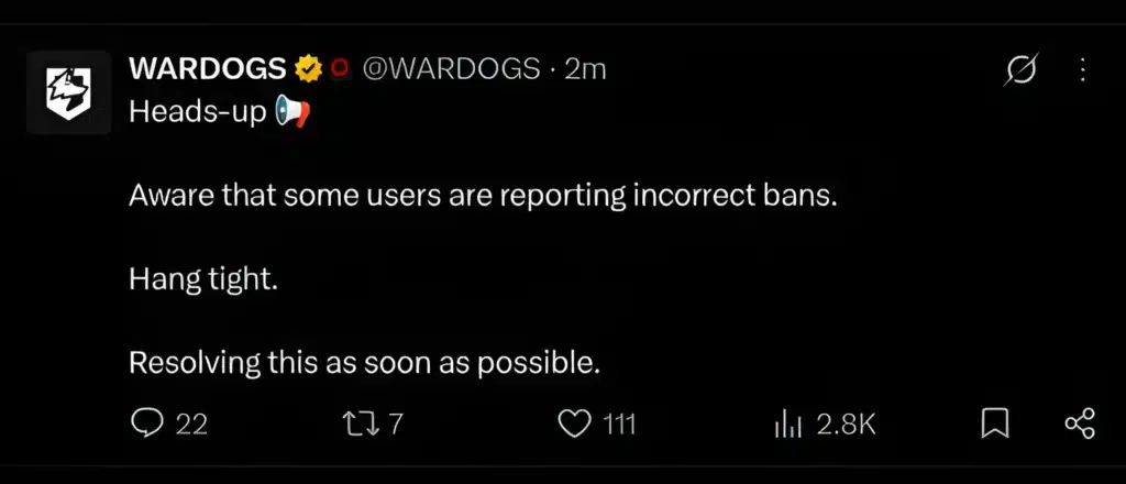 Wardogs Kicked From Match