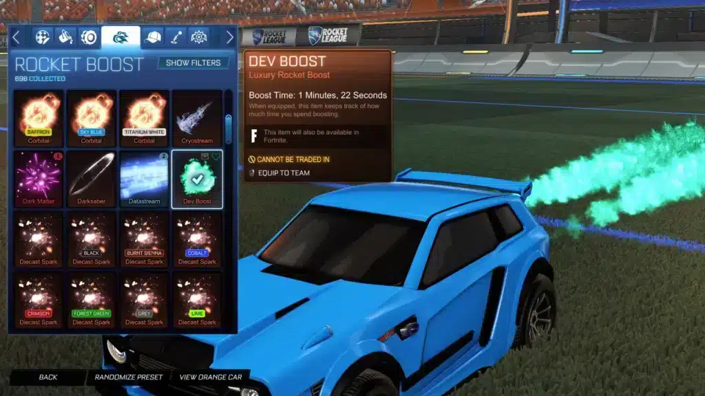 How To Get Dev Boost In Rocket League