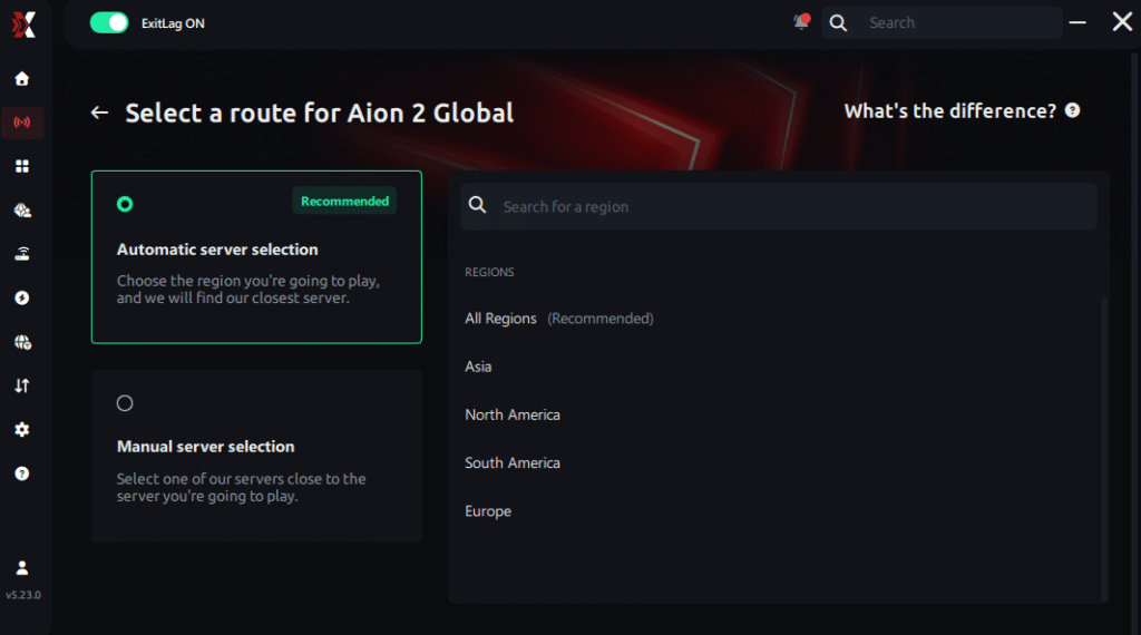 Select auto routing in aion 2