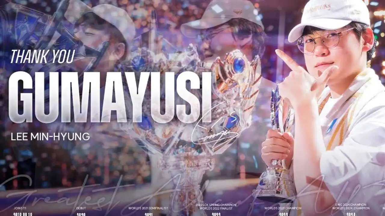 Gumayusi leaves T1
